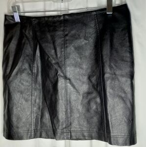 Medium ÑWOT Others Follow Faux Leather Miniskirt Black Skirt Baddie Scandi Y2K